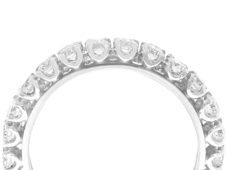 Vintage 1.50 Carat Diamond and 14K White Gold Full Eternity Ring For ...