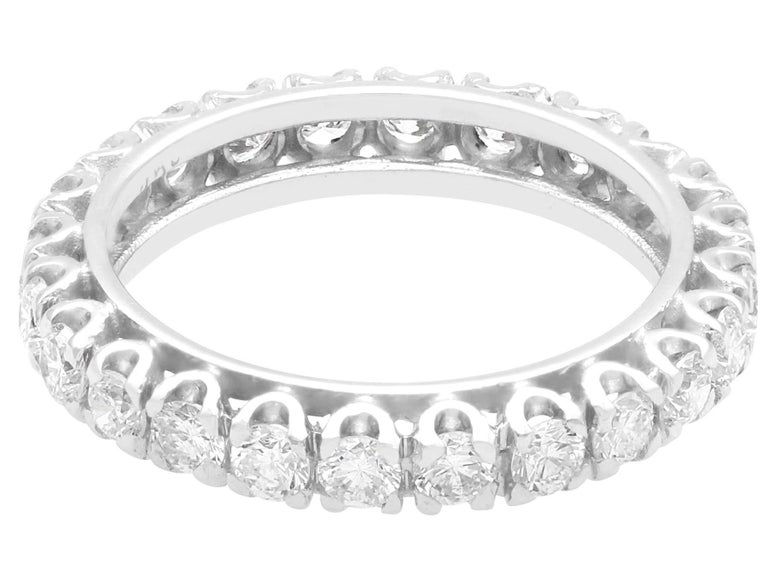 Vintage 1.50 Carat Diamond and 14K White Gold Full Eternity Ring For ...