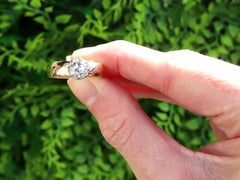 Vintage 1.52 Carat Diamond and 18k Yellow Gold Unisex Solitaire Ring 1972