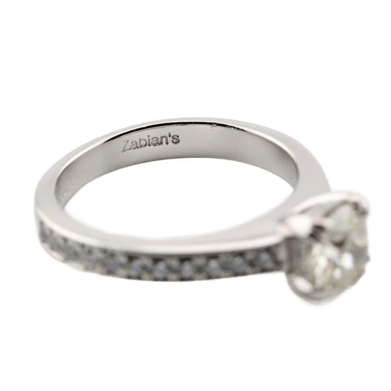 Vintage 1.52ctw Old European Cut Diamond Hidden Halo Engagement Ring in Platinum For Sale 1
