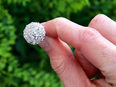 Vintage 1.53 Carat Diamond and Platinum Cocktail Ring, circa 1950