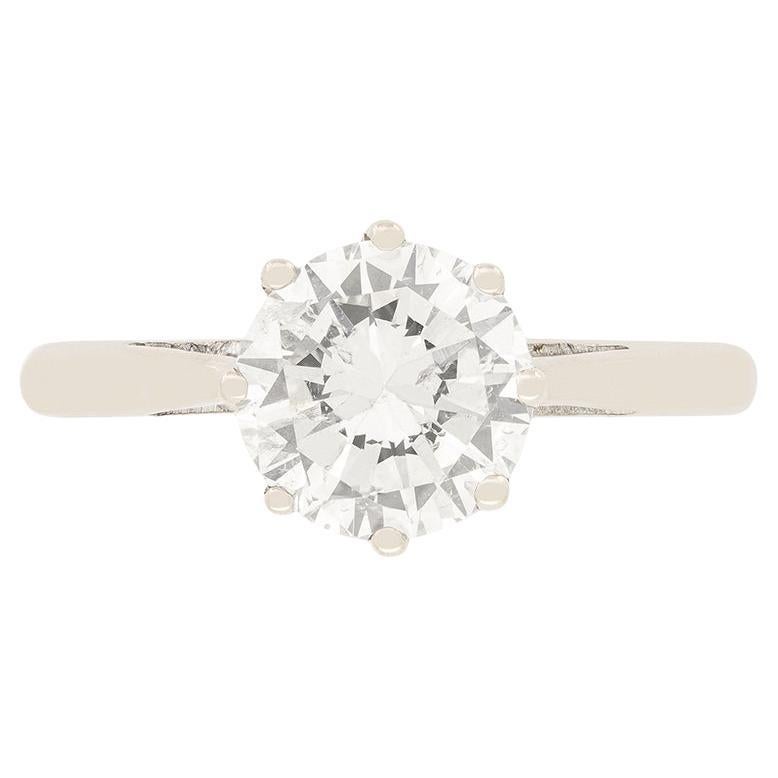 Vintage 1.53ct Diamond Solitaire Ring, c.1950s For Sale