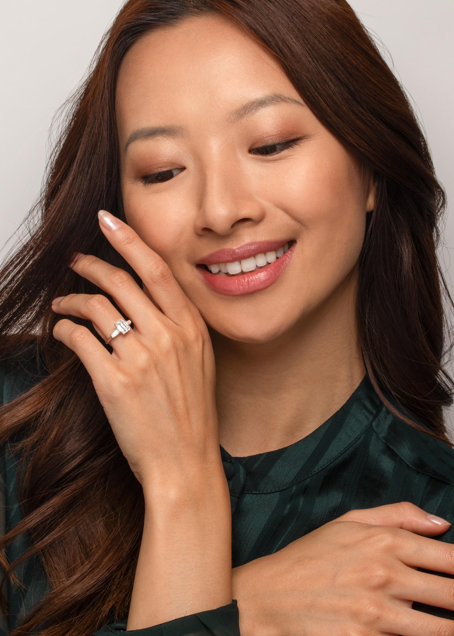 Anello solitario di diamanti d'epoca da 1,55 carati, anni '50 circa in vendita 1