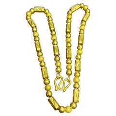Vintage 157 Gm Pure 24 Karat Yellow Gold Handmade Ball Chain 26 inch long
