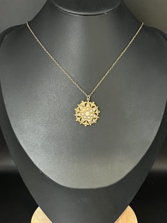 Vintage 15ct Yellow Gold, Diamond & Seed Pearl Pendant, Circa 1910