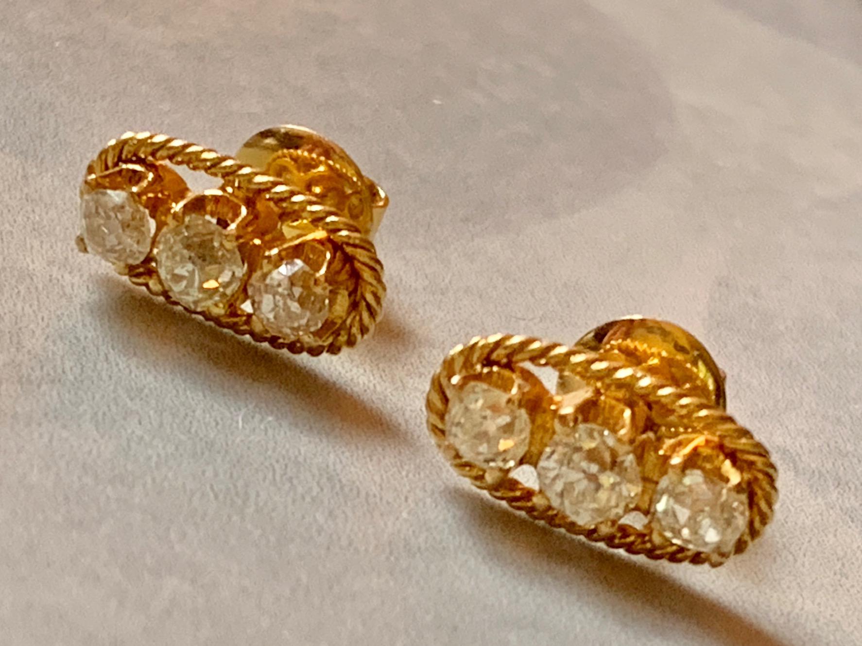 yellow gold earrings