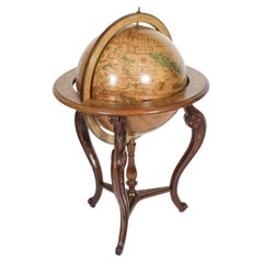 Vintage 16 inch Terrestrial Library Globe on Stand Donati, Milano 20th Century