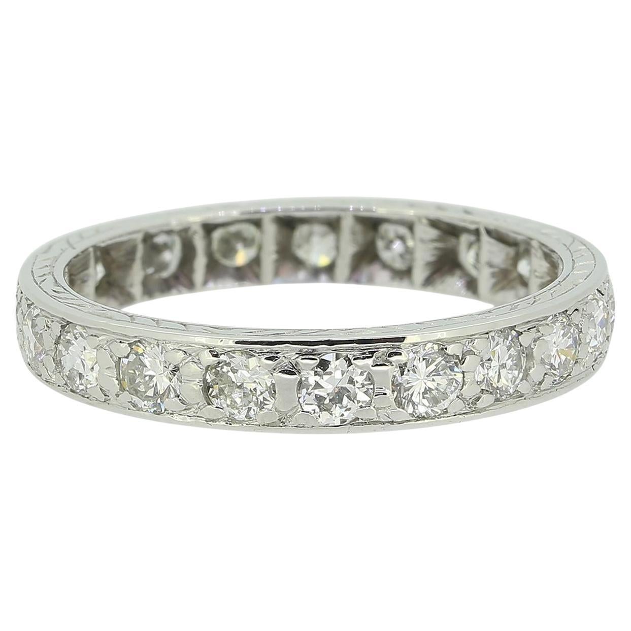 Vintage 1.60 Carat Diamond Full-Eternity Ring Size P (56.5)
