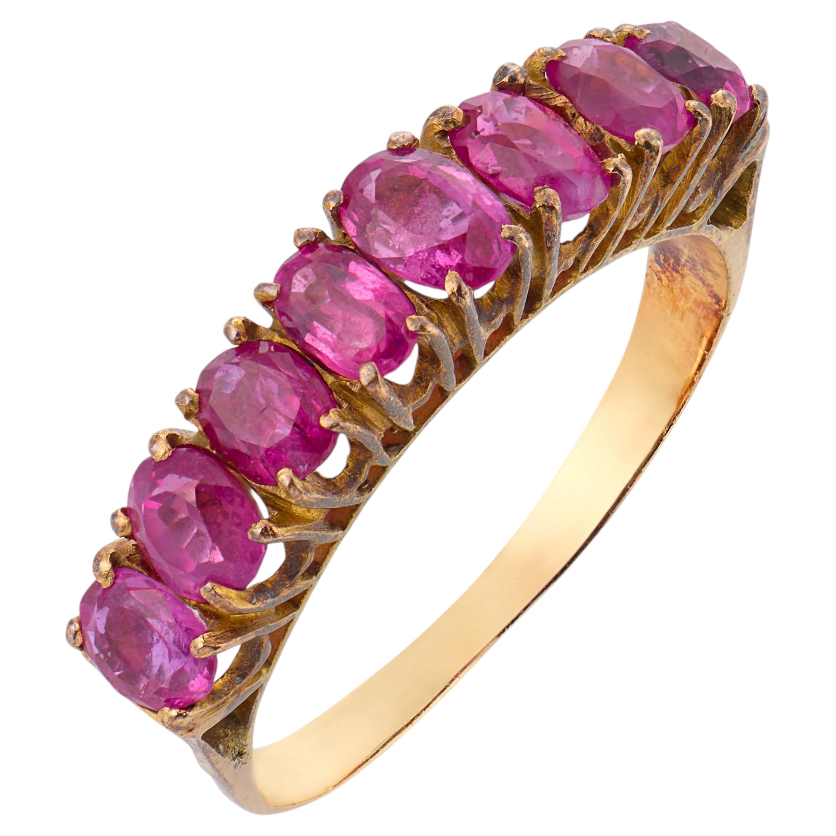 Vintage 1.60 carat ruby 14k yellow gold ring