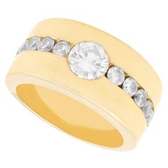 Vintage-Ring aus 18 Karat Gelbgold mit 1,65 Karat Diamanten, Vintage, um 1990