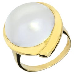 Vintage Mabe Pearl 14K Ring