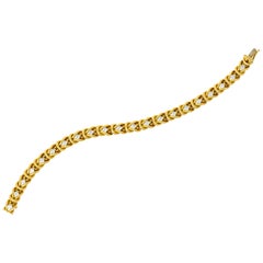 Vintage 1.68 Carat Diamond 18 Karat Gold Knot Link Bracelet