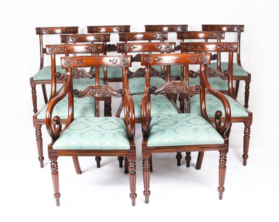 Vintage Dining Table by William Tillman & 18 Dining Chairs, 20th C 6