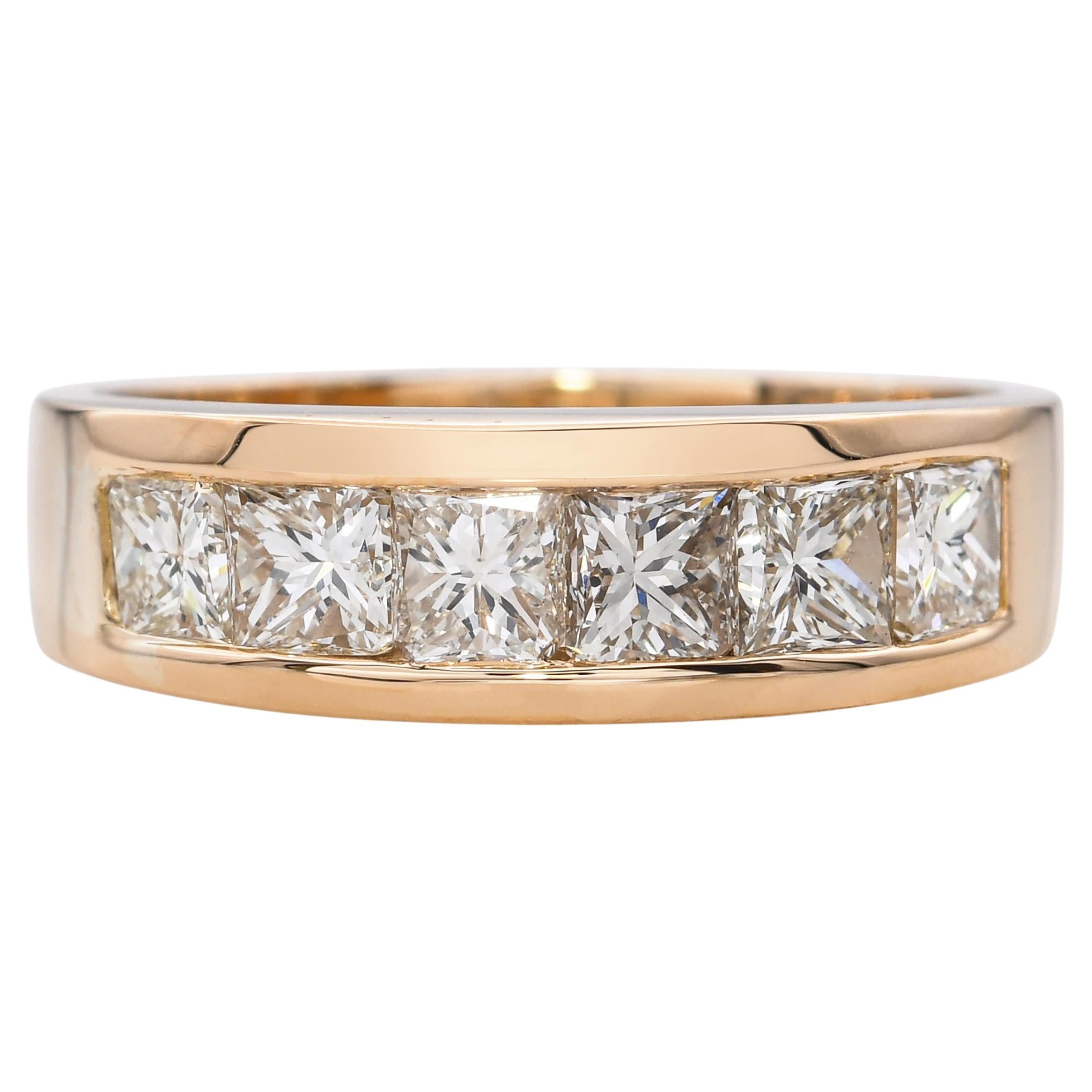 Bague Vintage en or jaune 16k sertie de 1.50tcw de diamants en vente