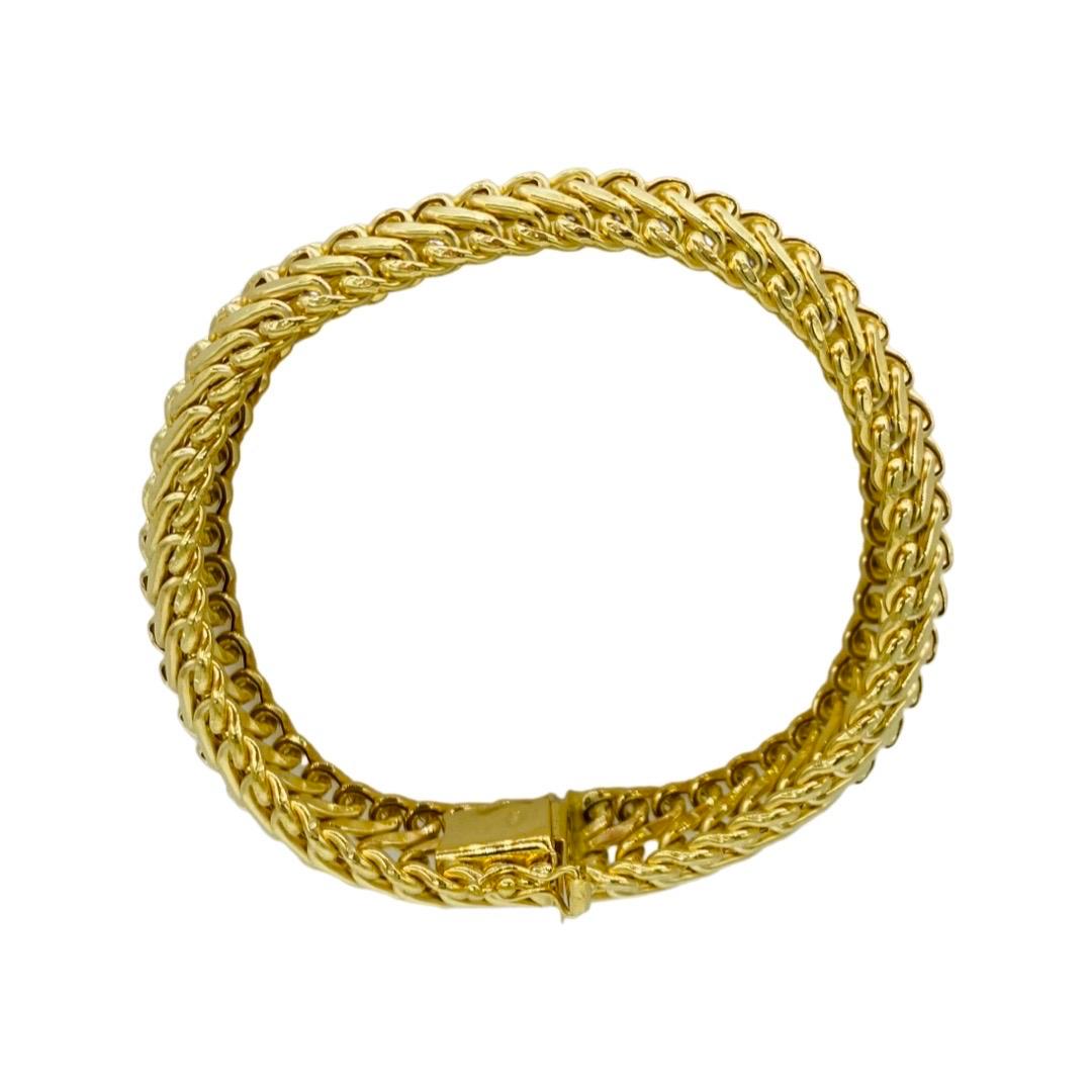 Gewebtes Vintage-Armband mit Wirbeln aus 18 Karat Gold im Zustand „Hervorragend“ in Miami, FL