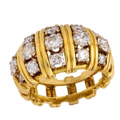 Vintage 1.70 carat diamond 18k yellow gold ring