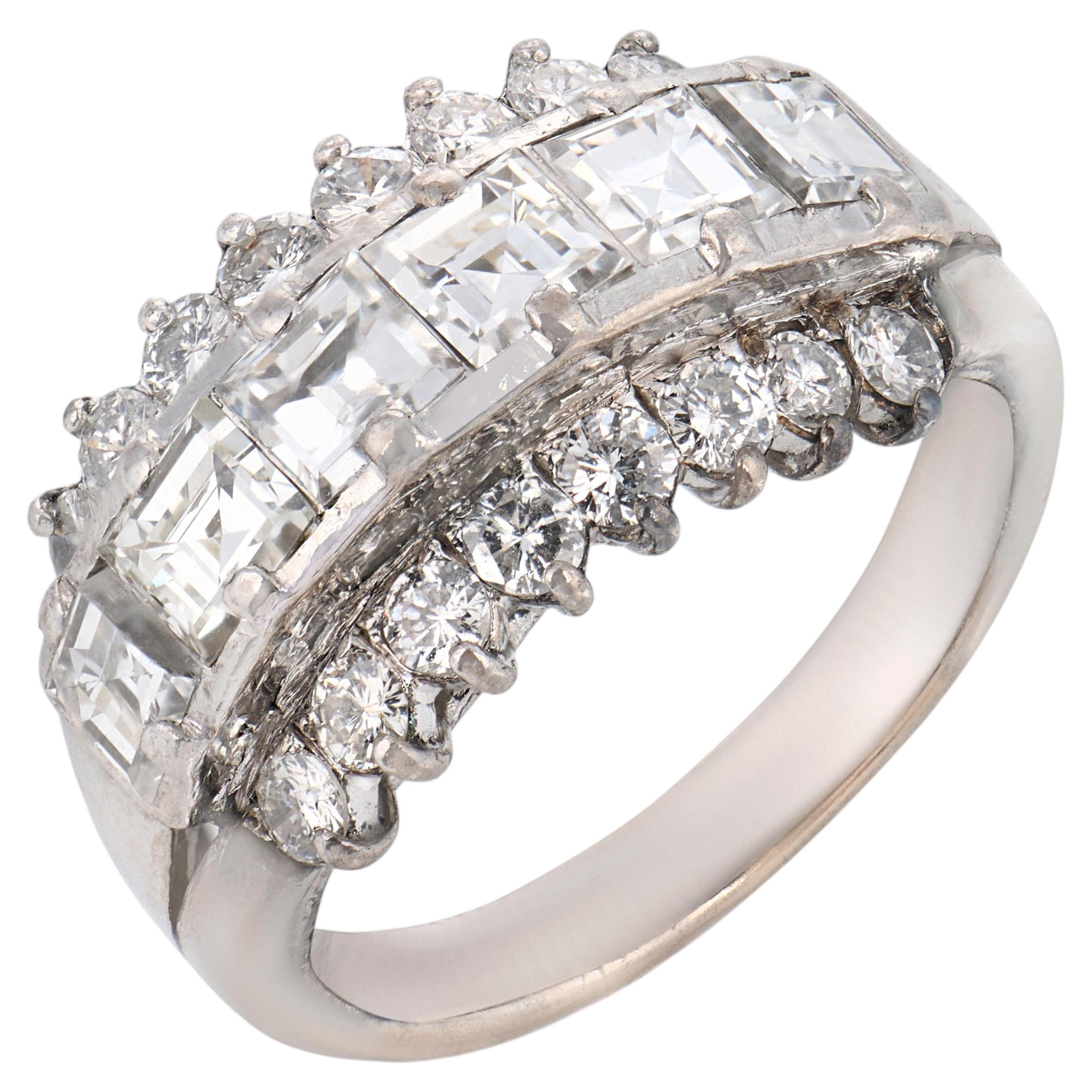 Vintage 1.70 carat diamond low carat gold and silver ring
