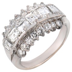 Vintage 1.70 carat diamond low carat gold and silver ring