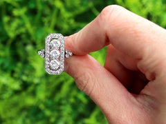 Vintage 1.71 Ct Diamond and 18 Ct White Gold Cocktail Ring