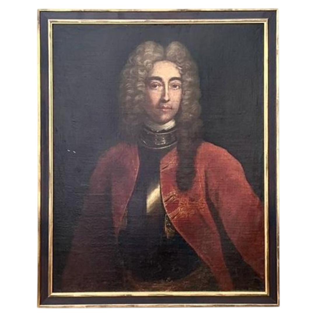Vintage 1716 Original Oil Portrait of Gentleman
