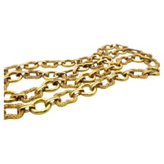Collar Vintage de Oro Amarillo de 18 Kilates de 171,60 Gramos y 36 Pulgadas