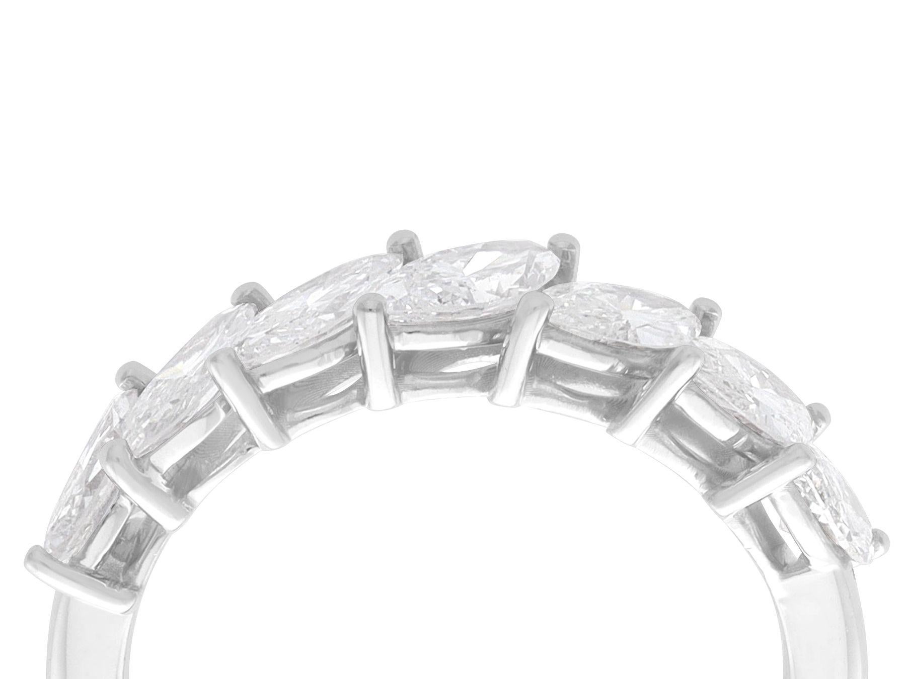 A stunning, fine and impressive vintage 1.72 carat diamond and 18 karat white gold half eternity ring; part of our diverse diamond jewelry and estate jewelry collections

This stunning, fine and impressive vintage eternity ring has been crafted in