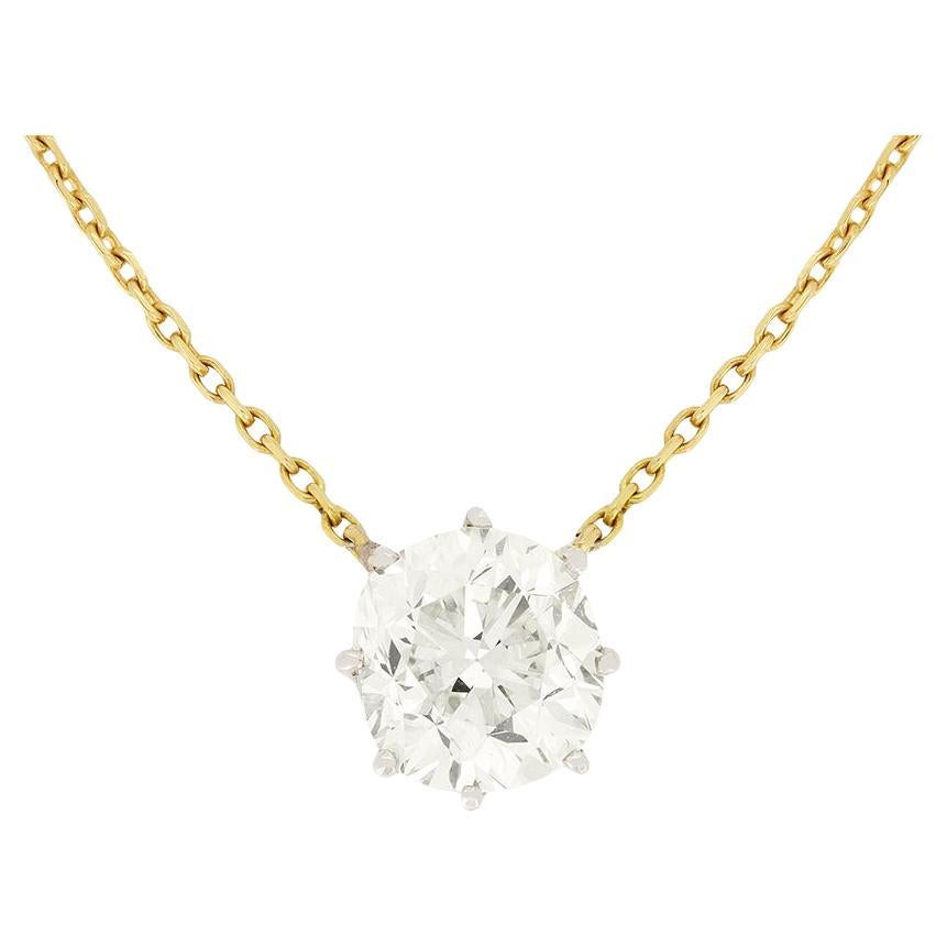 Vintage 1.72ct Diamond Pendant, c.1950s For Sale