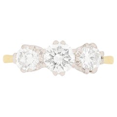 Vintage 1.75 Carat Diamond Three-Stone Ring, circa 1960s