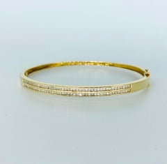 Vintage By 1,75 Carat Two-Row Champagne Diamonds Bangle in oro 14k