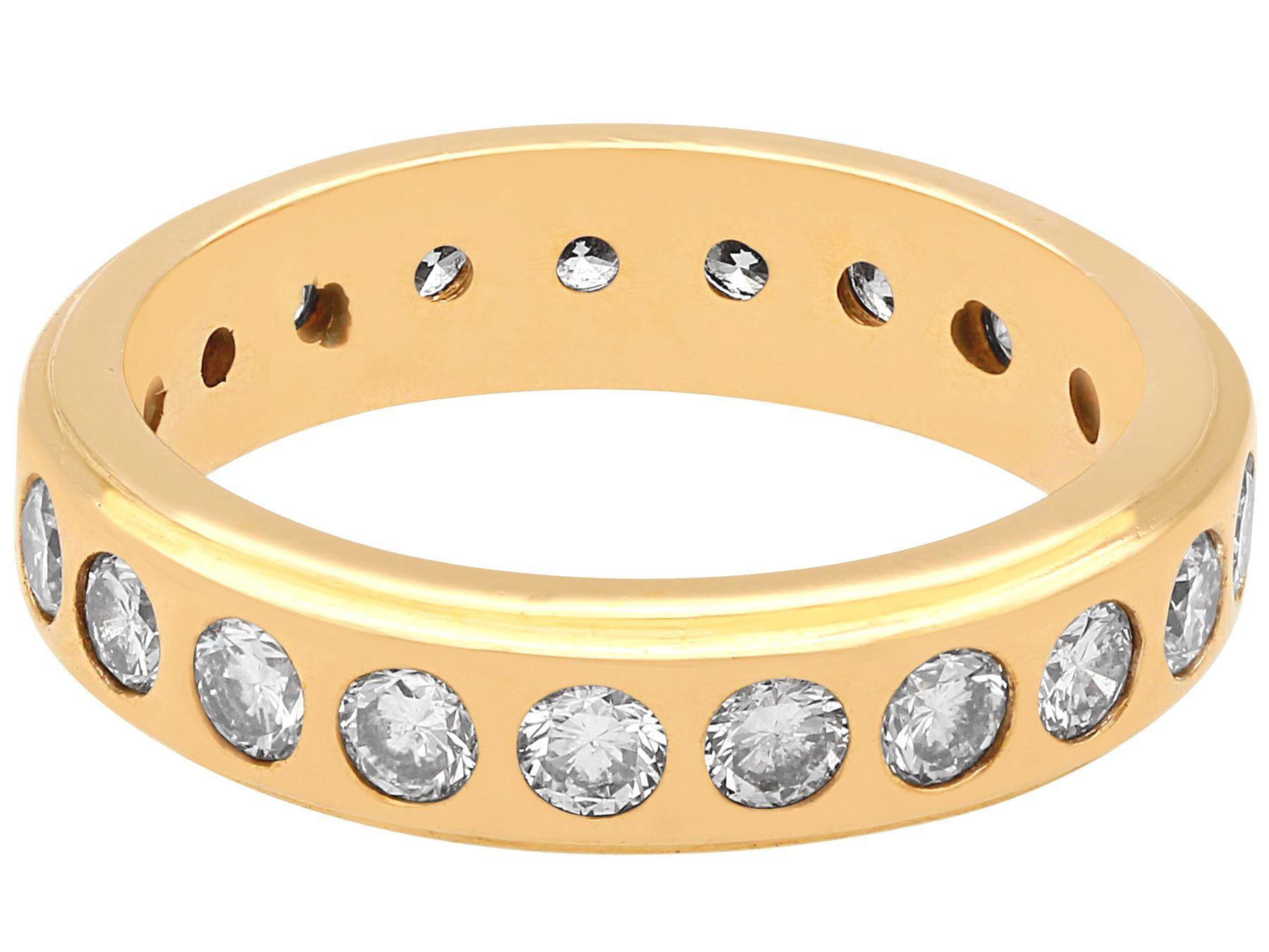 vintage eternity ring yellow gold