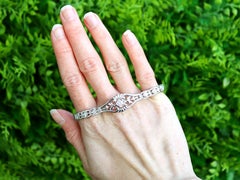 Vintage 1.79 Carat Diamond and 14k White Gold Bracelet Circa 1950