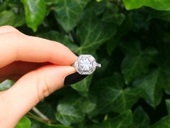 Vintage 1.79 Carat Diamond and Platinum Cocktail Ring
