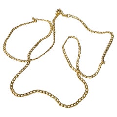 Vintage 18 Carat Gold Curb Link Necklace