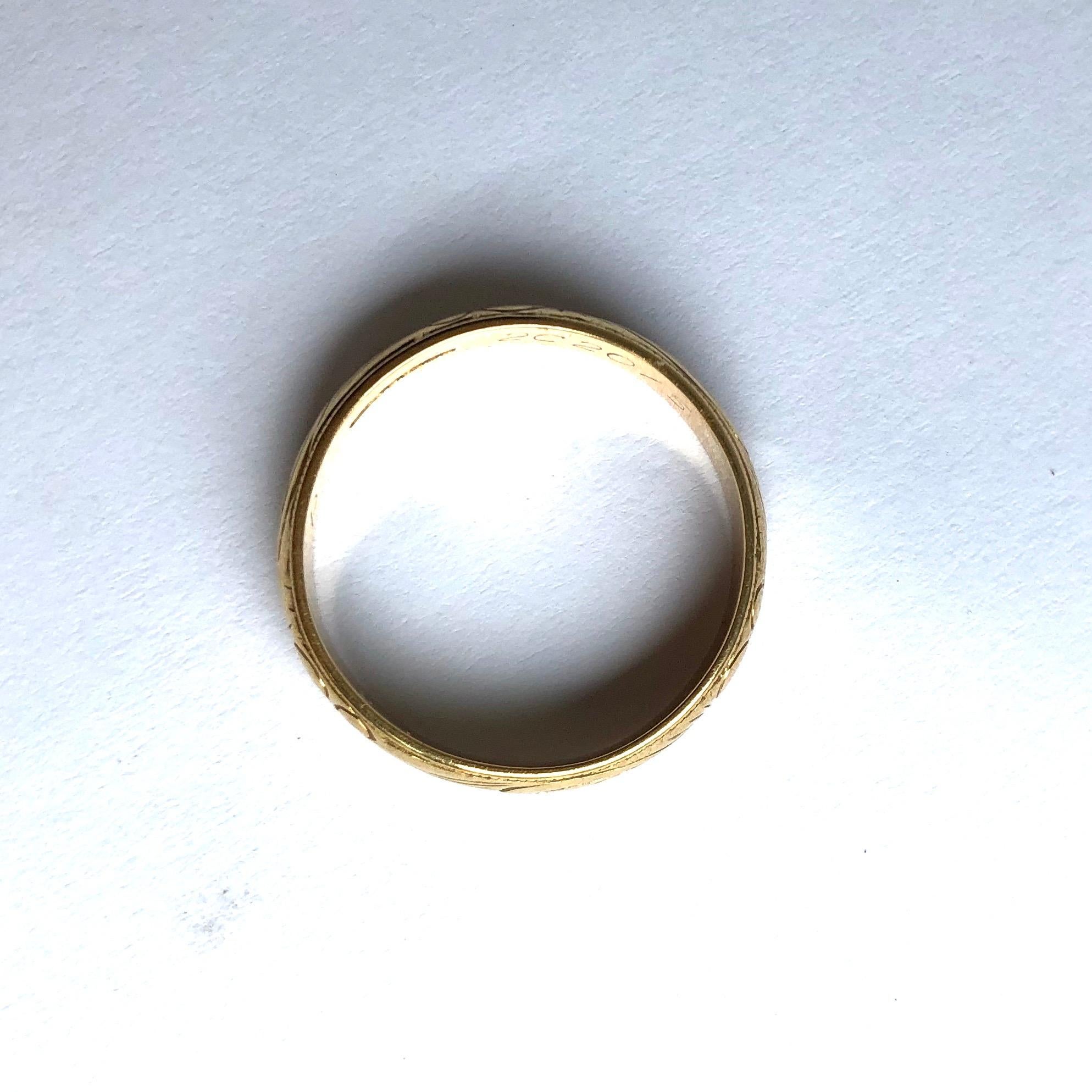 18 Karat Gold Deko-Ring, Vintage (Moderne) im Angebot