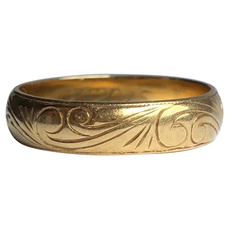 18 Karat Gold Deko-Ring, Vintage