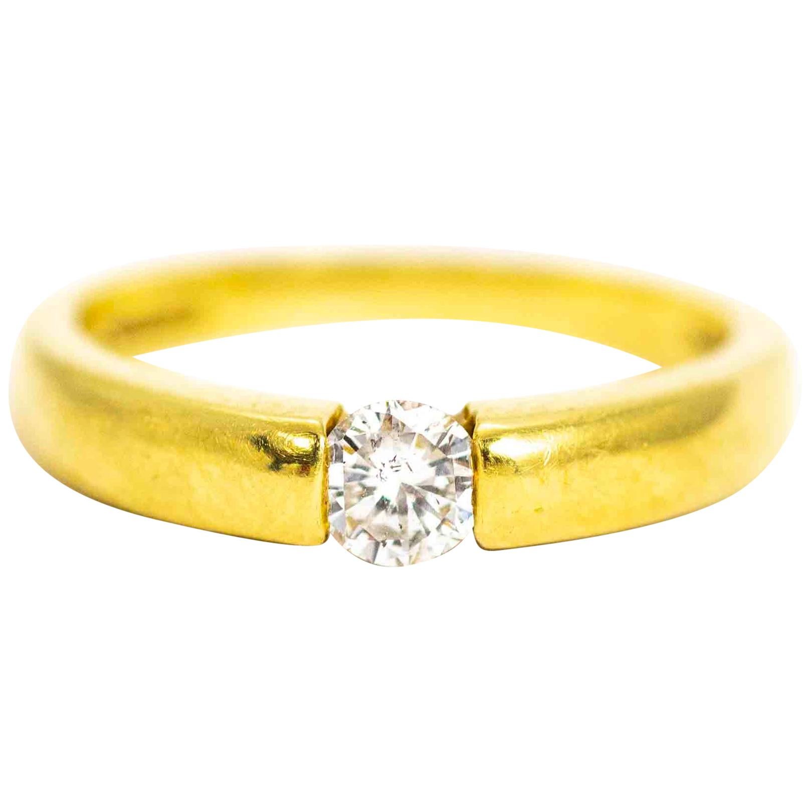 Vintage 18 Carat Gold Diamond Solitaire Ring