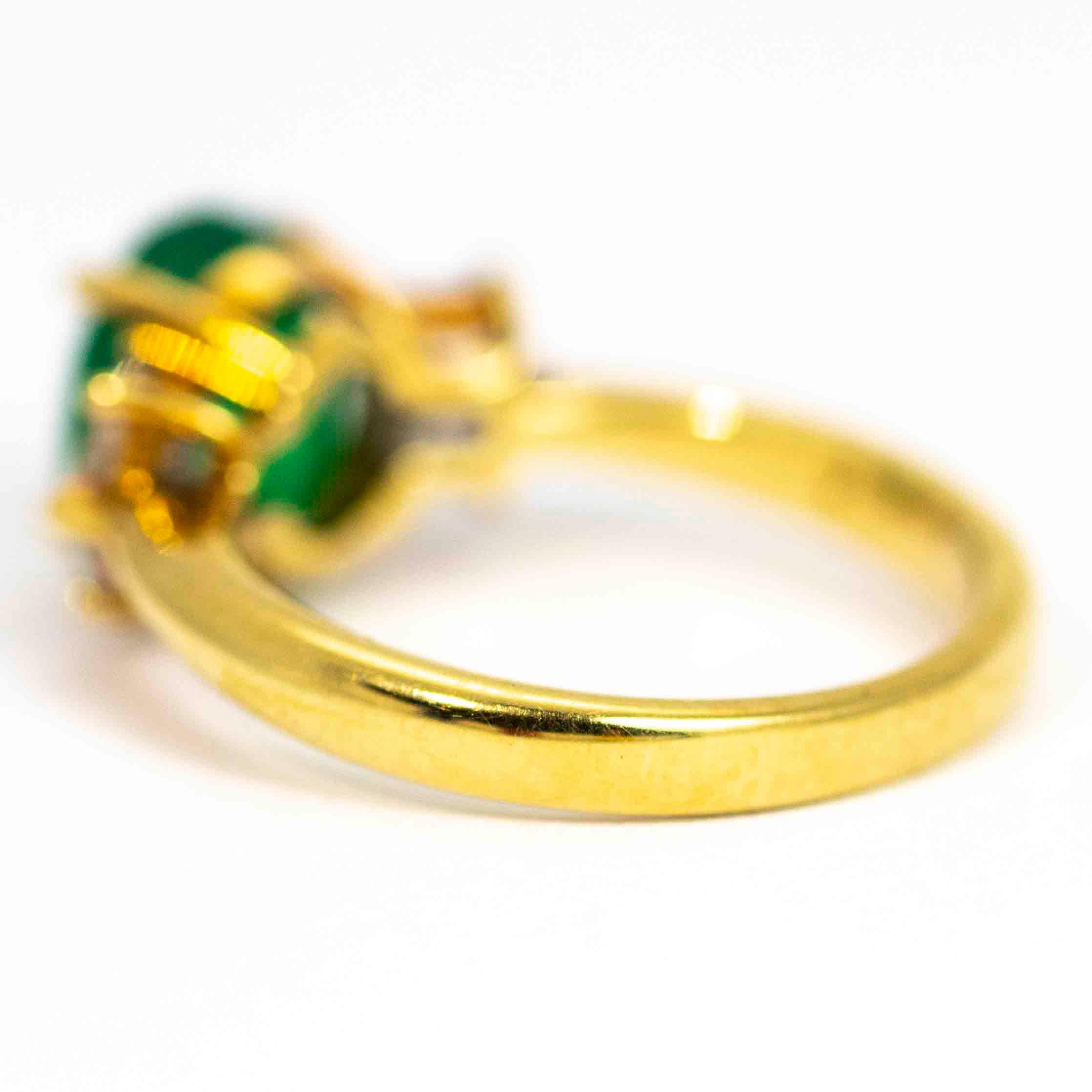 18 carat gold emerald ring