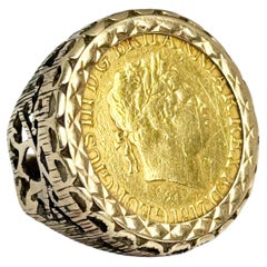 Vintage 18 Carat Gold Georgian Sovereign Signet Ring