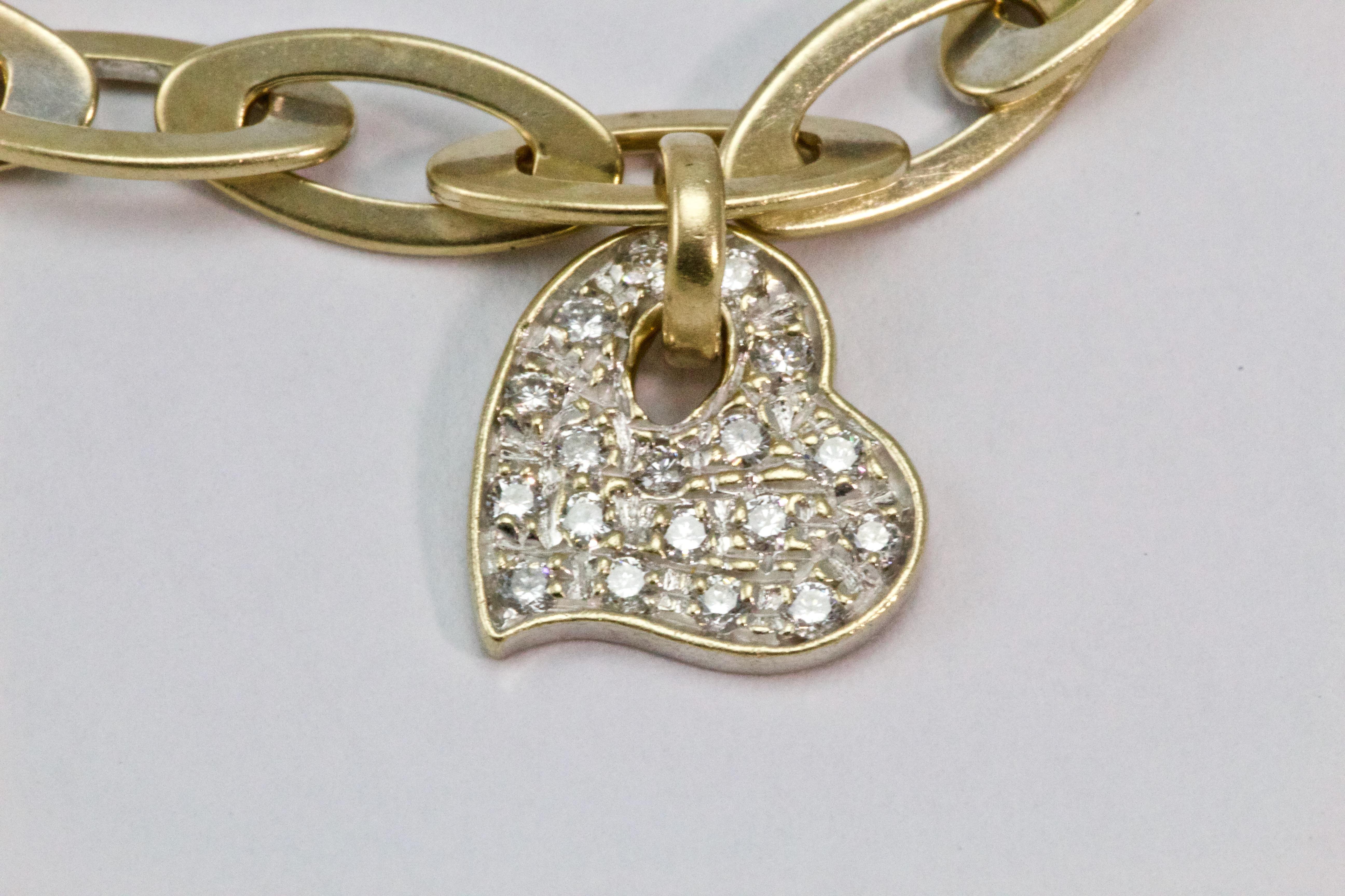 18 Karat Roberto Münze Diamant Saphir Emaille und Rubin Charm-Armband im Zustand „Hervorragend“ im Angebot in Chipping Campden, GB