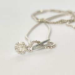 18 Karat Weißgold Diamant-Tropfen-Anhänger-Halskette