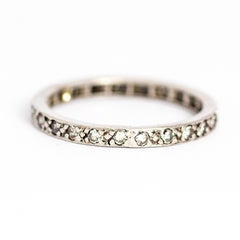 Vintage 18 Carat White Gold Diamond Full Eternity Band