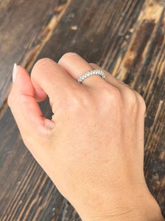Vintage 18 Carat White Gold Multiple Row Diamond Eternity Band
