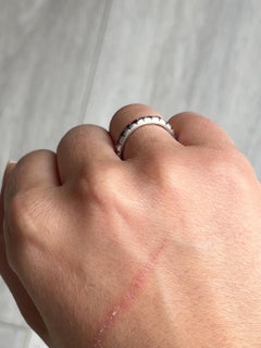 Vintage 18 Carat White Gold Ruby Full Eternity Band Ring