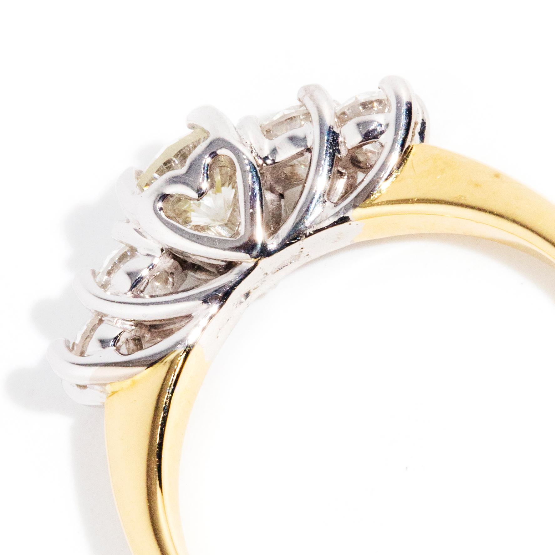 5 stone trellis diamond ring