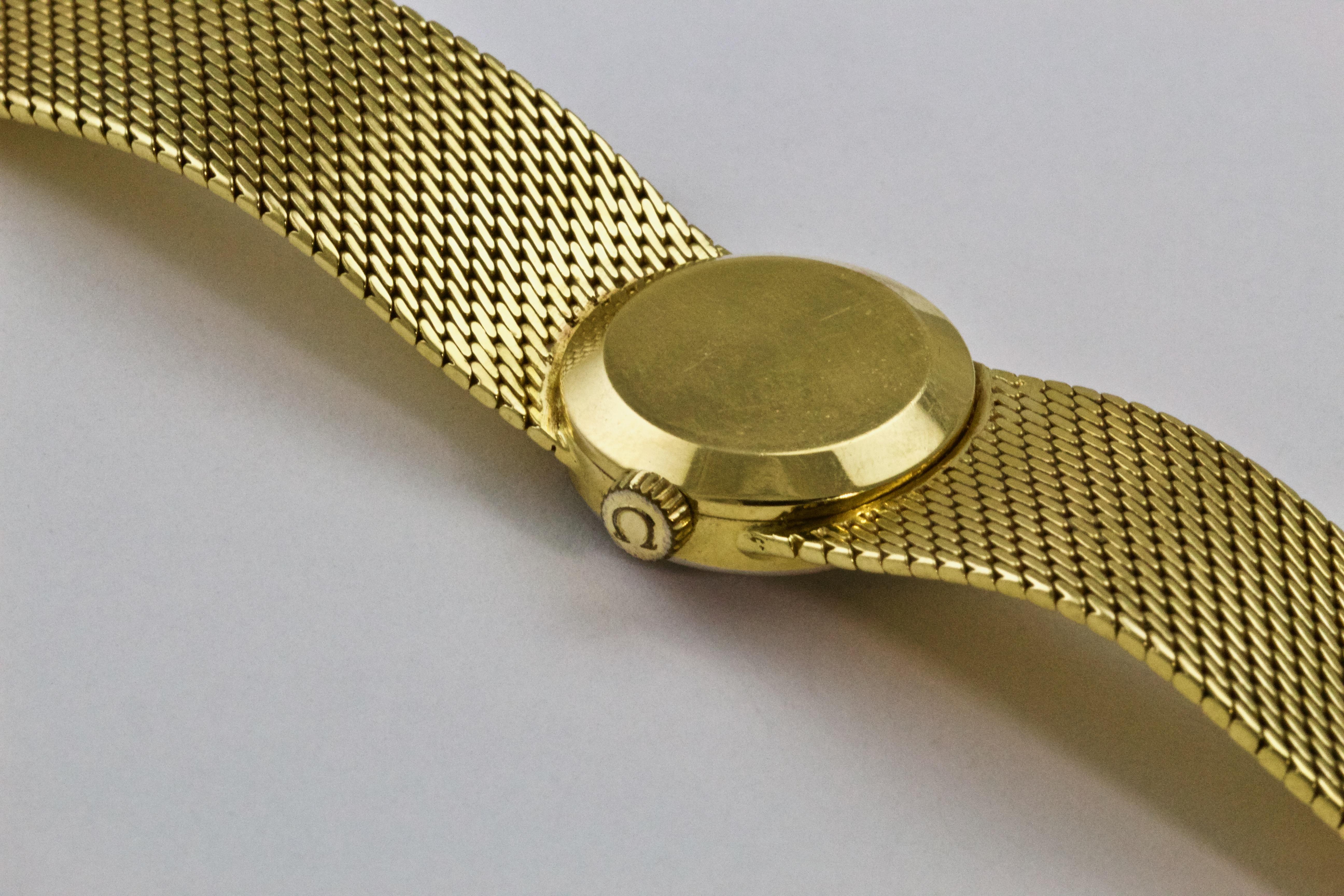 omega gold ladies watch