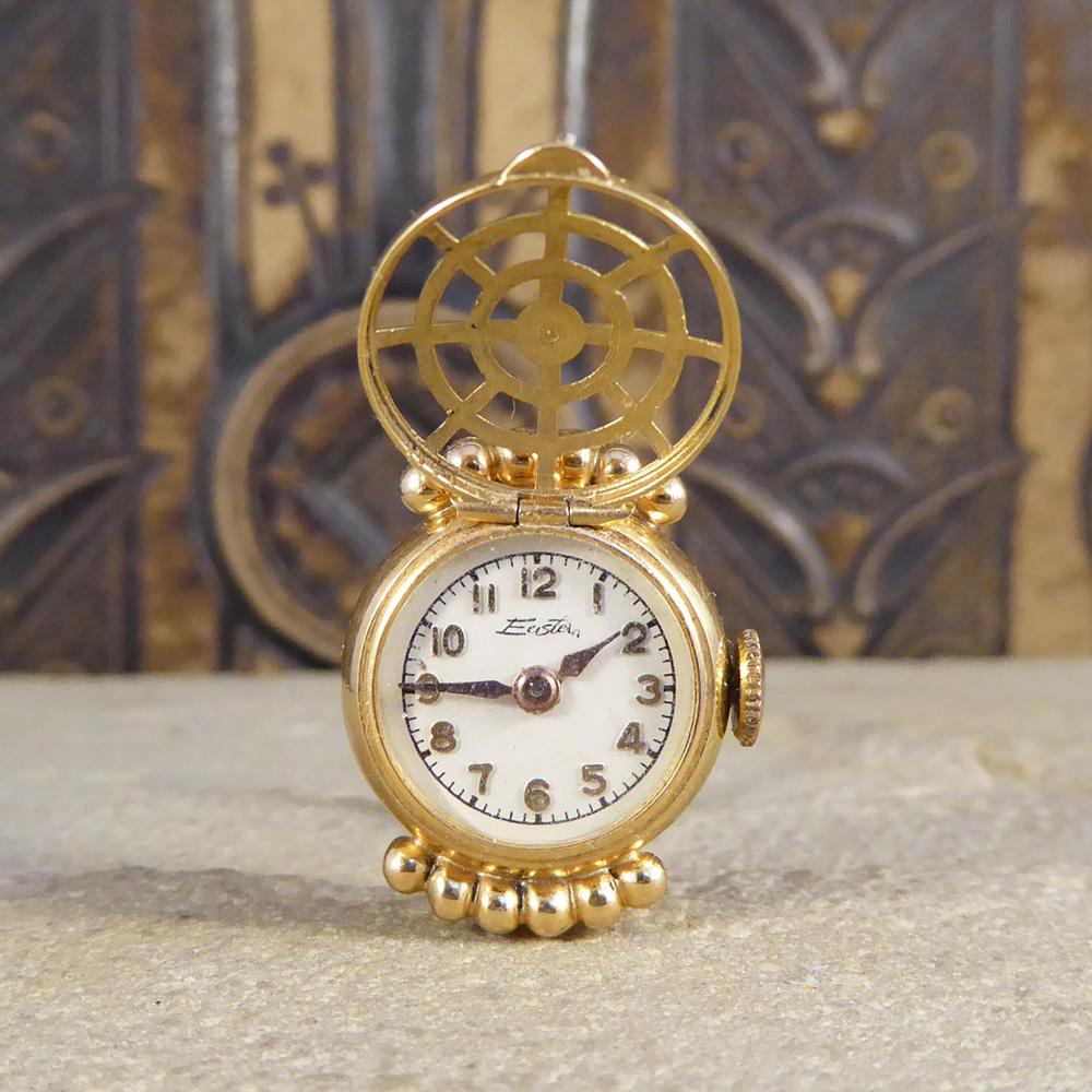 Retro Vintage 18 Carat Yellow Gold Watch Ring