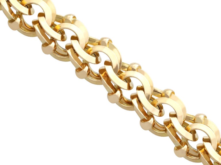 Vintage 18 Ct Yellow Gold Bracelet For Sale at 1stDibs