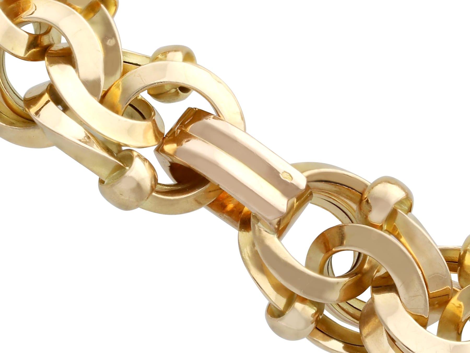 Bracelet français vintage en or jaune 18 carats en vente 2