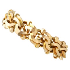 Bracelet français vintage en or jaune 18 carats