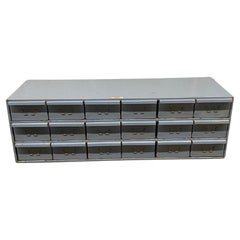 Used 18 Drawer Steel Metal Industrial Storage Tool Small Parts Cabinet